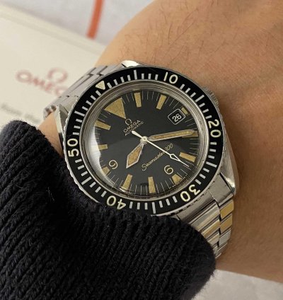 Omega Seamaster 300 Big Triangle Diver 1969 Vintage Swiss Automatic Watch Cal 565 Ref 166 024 Sp2