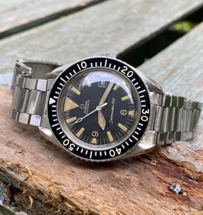 Omega Seamaster 300 Big Triangle Diver 1969 Vintage Swiss Automatic Watch Cal 565 Ref 166 024 Sp2