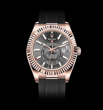 Rolex Sky-dweller 326235 Everose Gold 2021 Unworn Oysterflex