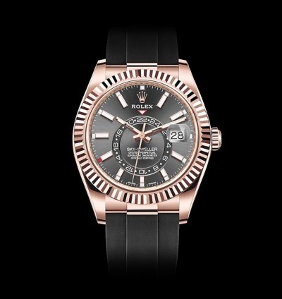 Rolex Sky-dweller 326235 Everose Gold 2021 Unworn Oysterflex