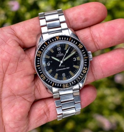 Omega Seamaster 300 Collectors Set - Bakelite Bezel Omega Flat Link Bracelet