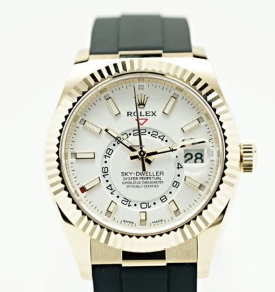 Rolex Sky-dweller 326238 Oyster Flex Wei 2022 Neu Full Set