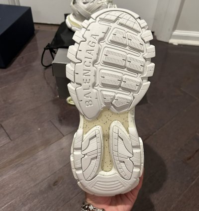 Brand New Balenciaga Track Runners All White Size 10