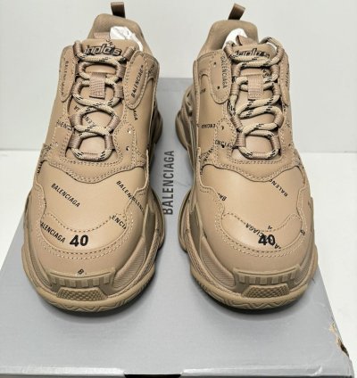 New Balenciaga Men Size 40 Triple Allover Logo Sneaker