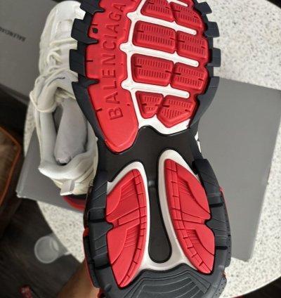 New Balenciaga Track 2 Sneaker White Red Size 46 Us 13