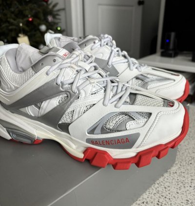 New Balenciaga Track Sneaker White Red Size 41 Us 8