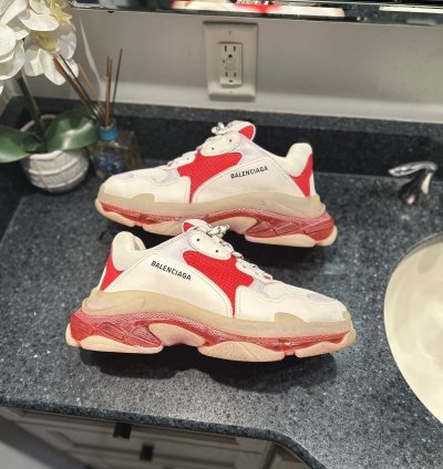 New Balenciaga Triple Red White Size 46 13us