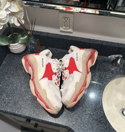 New Balenciaga Triple Red White Size 46 13us