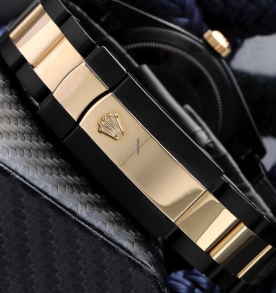 Rolex Sky-dweller 326933 Oyster Band Black Pvd Dlc Coated 18k Yellow Gold Steel Watch