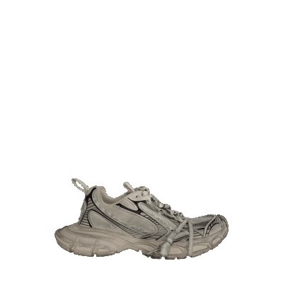O1h1sh11224 Destroyed Canvas Sneakers In Beige