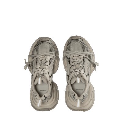 O1h1sh11224 Destroyed Canvas Sneakers In Beige