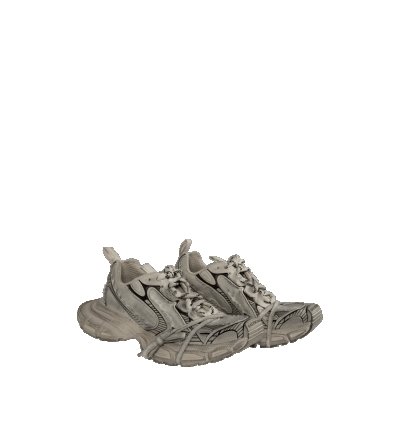 O1h1sh11224 Destroyed Canvas Sneakers In Beige