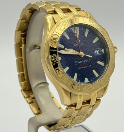 Omega Seamaster 41 Gmt Herren Uhr 26348093 Full Set 18k 750 Massiv Gold
