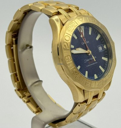 Omega Seamaster 41 Gmt Herren Uhr 26348093 Full Set 18k 750 Massiv Gold