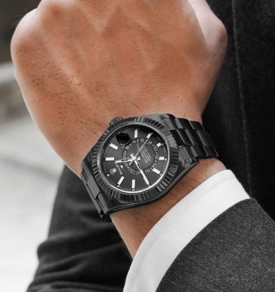 Rolex Sky-dweller 326934 Black Dial Oyster Bracelet 42mm Watch 2023 Pvd Dlc