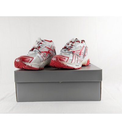 O1rshd1 Bicolor Mesh Runner In White Red
