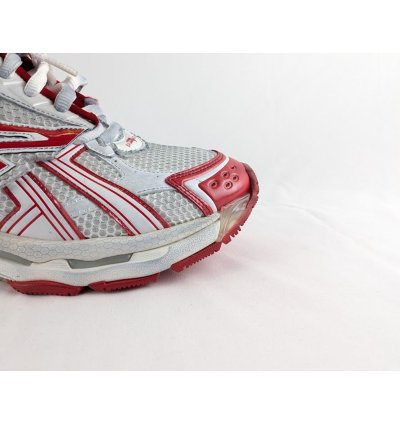 O1rshd1 Bicolor Mesh Runner In White Red