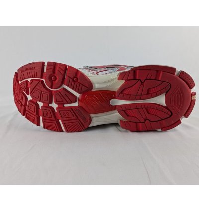 O1rshd1 Bicolor Mesh Runner In White Red