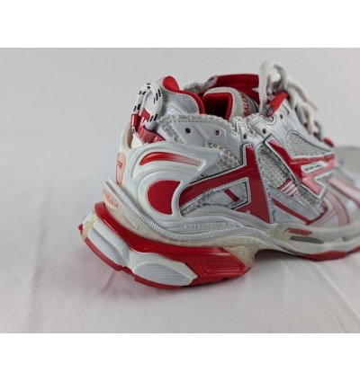 O1rshd1 Bicolor Mesh Runner In White Red