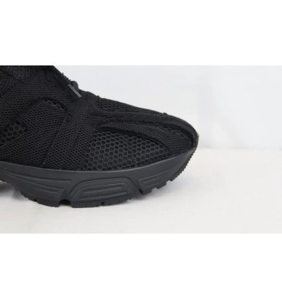 O1rshd1 Monocolor Fabric Mesh Phantom Sneaker In Black