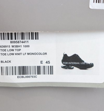 O1rshd1 Toe Low Top Knit Lf Monocolor Sneaker Shoe In Black