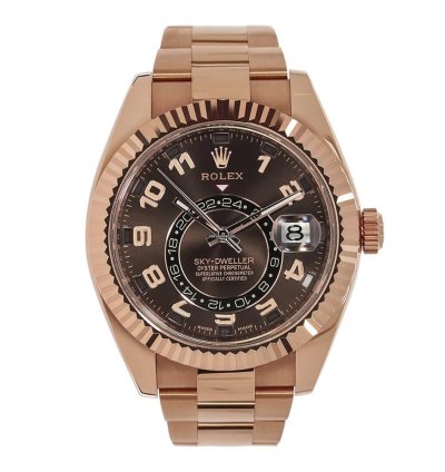 Rolex Sky-dweller 326935 18k Rose Gold Chocolate Arabic Dial 42 Mm
