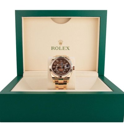 Rolex Sky-dweller 326935 18k Rose Gold Chocolate Arabic Dial 42 Mm
