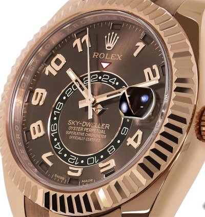 Rolex Sky-dweller 326935 18k Rose Gold Chocolate Arabic Dial 42 Mm