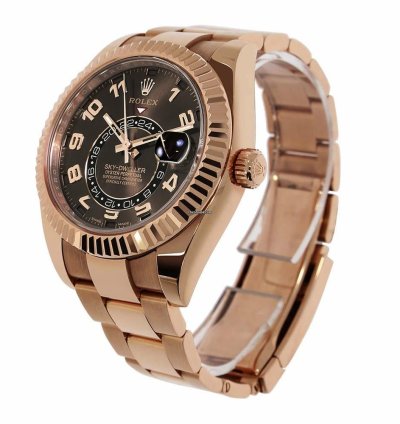 Rolex Sky-dweller 326935 18k Rose Gold Chocolate Arabic Dial 42 Mm
