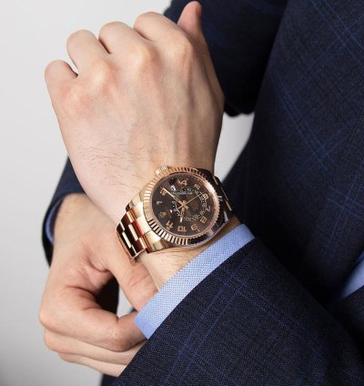 Rolex Sky-dweller 326935 18k Rose Gold Chocolate Arabic Dial 42 Mm
