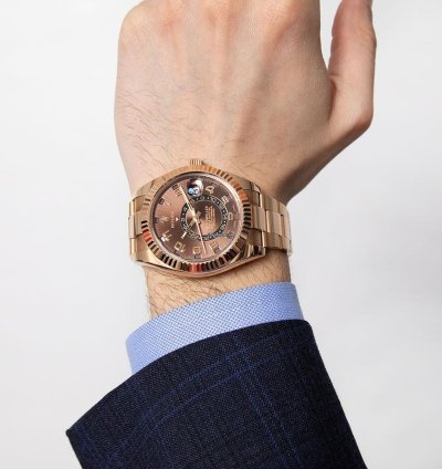 Rolex Sky-dweller 326935 18k Rose Gold Chocolate Arabic Dial 42 Mm