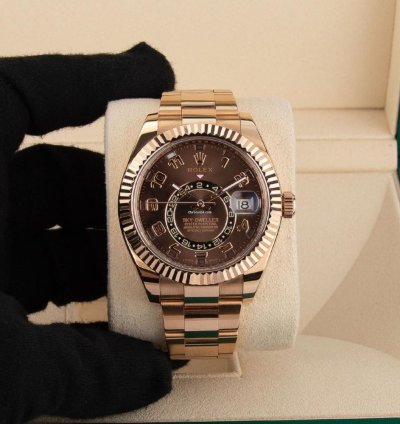 Rolex Sky-dweller 326935 18k Rose Gold Chocolate Arabic Dial 42 Mm