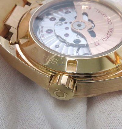 Omega Seamaster Aqua Terra 150m 38 5mm K18 Red Gold Gray Dial