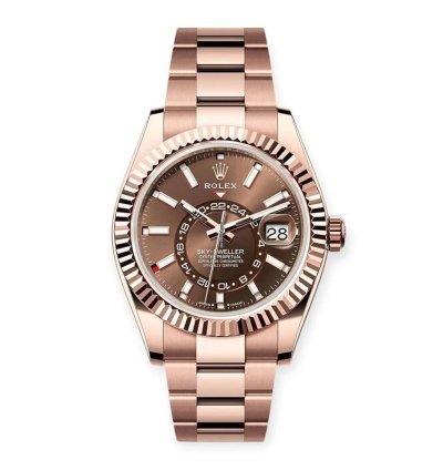 Rolex Sky-dweller 326935 18k Rose Gold Chocolate Index Dial Oyster Bracelet 42 Mm