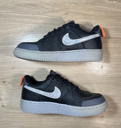Air Force 1 Lv8 2 Gs Under Construction - Black Size 1 5y