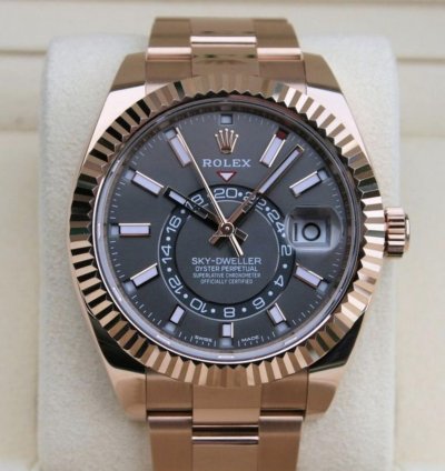 Rolex Sky-dweller 326935 Rhodium Grau 2024 Neu Full Set