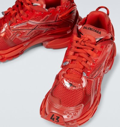 O1w1db11123 Caged Mesh Runner Sneakers In Red
