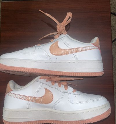 Air Force 1 Lv8 Gs White Light Madder Root Speckled