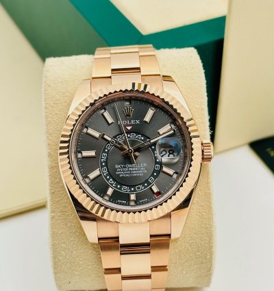 Rolex Sky-dweller 326935 Rose Gold Ardesia Dial