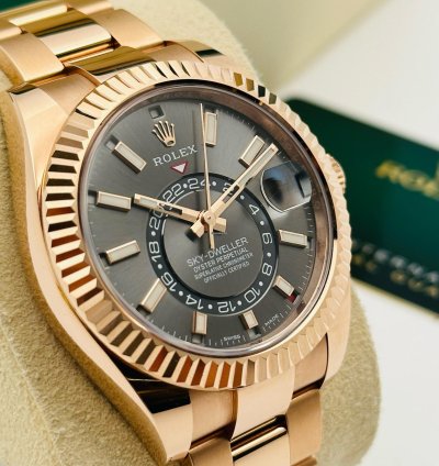 Rolex Sky-dweller 326935 Rose Gold Ardesia Dial
