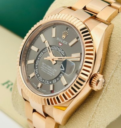 Rolex Sky-dweller 326935 Rose Gold Ardesia Dial