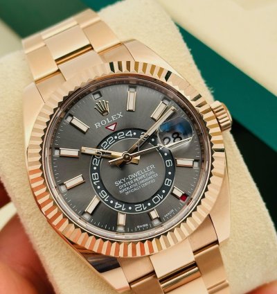 Rolex Sky-dweller 326935 Rose Gold Ardesia Dial