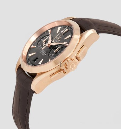 Omega Seamaster Aqua Terra 18kt Rose Gold Automatic Chronograph Gmt Men