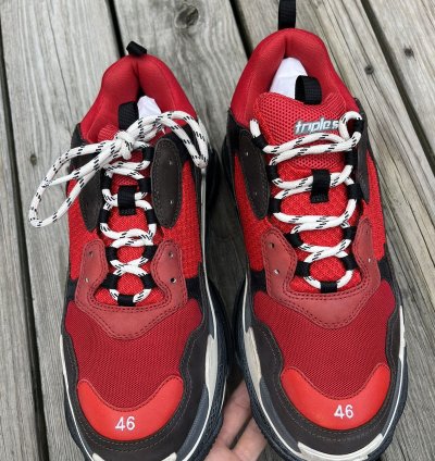 Triple Black Red Distressed