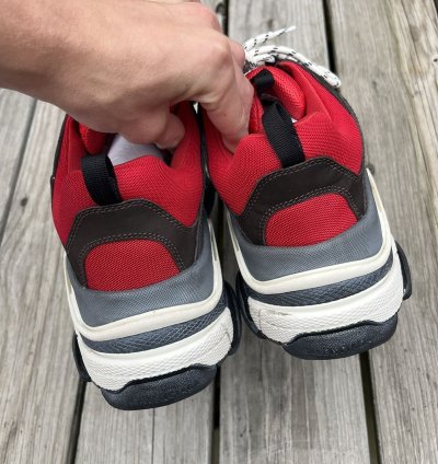 Triple Black Red Distressed