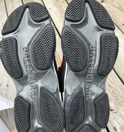 Triple Black Red Distressed