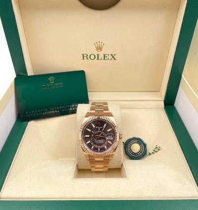 Rolex Sky-dweller 326935 Rose Gold Chocolate Dial Unworn 2023