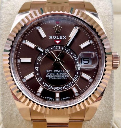 Rolex Sky-dweller 326935 Rose Gold Chocolate Dial Unworn 2023
