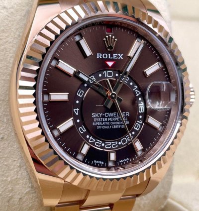 Rolex Sky-dweller 326935 Rose Gold Chocolate Dial Unworn 2023