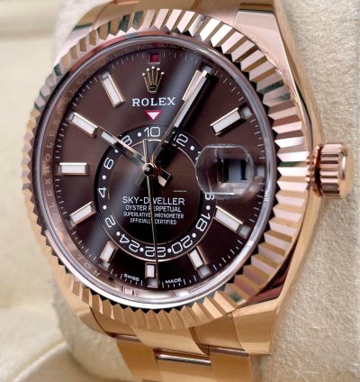 Rolex Sky-dweller 326935 Rose Gold Chocolate Dial Unworn 2023